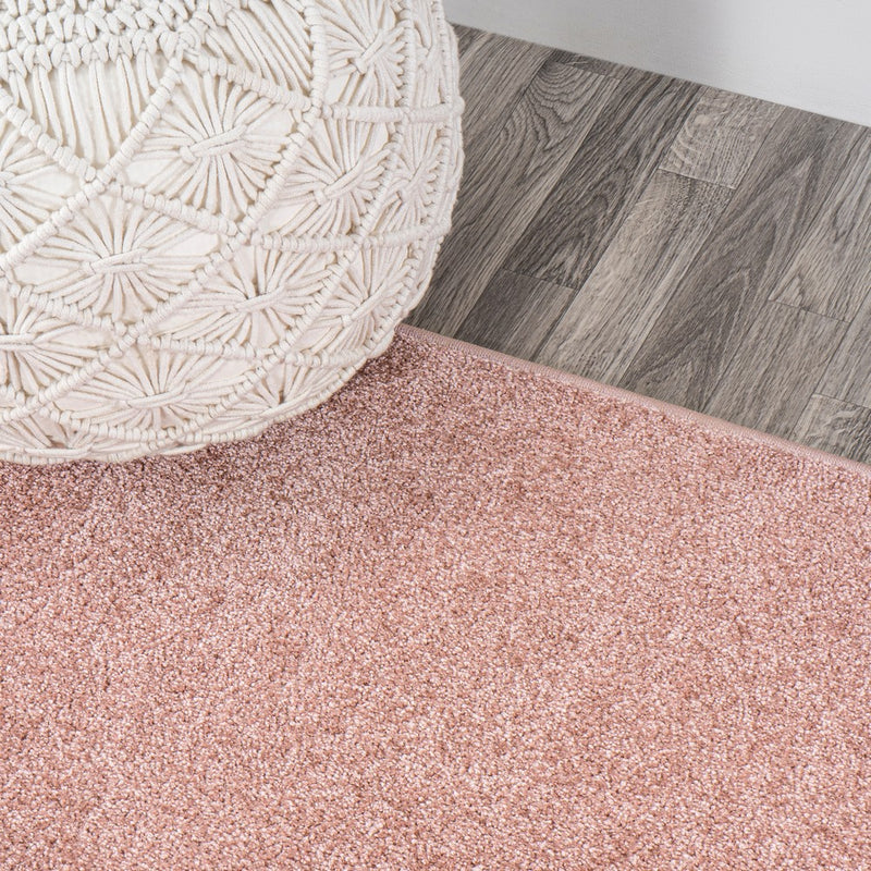 Haze Solid Low-pile Area Rug Pink