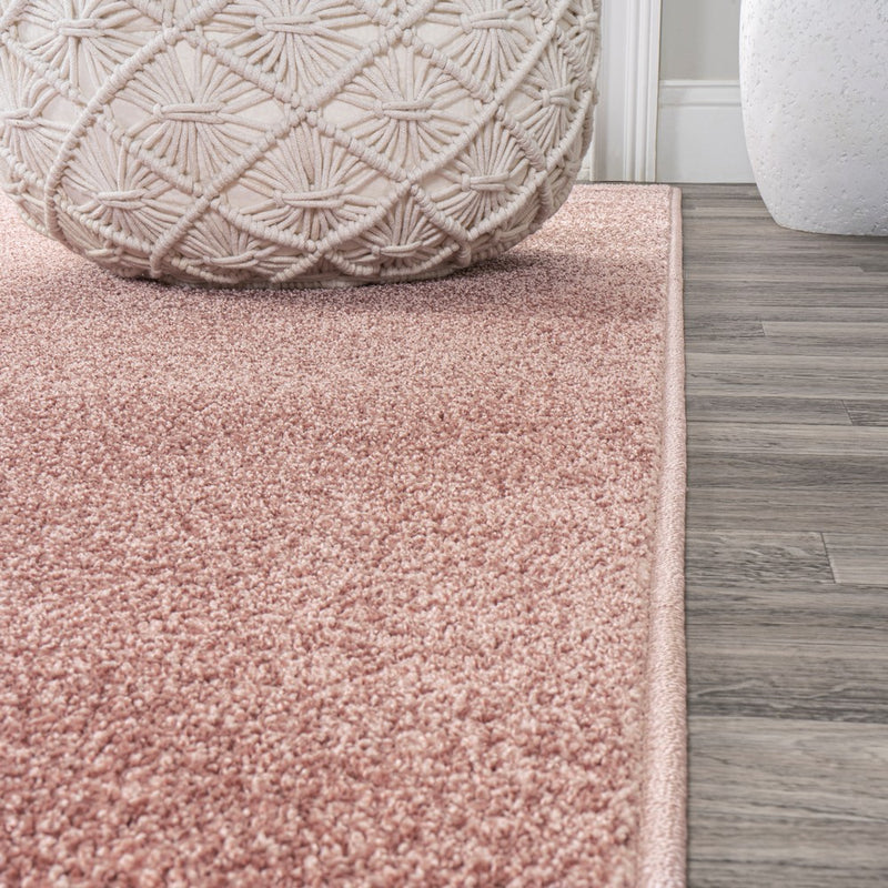 Haze Solid Low-pile Area Rug Pink
