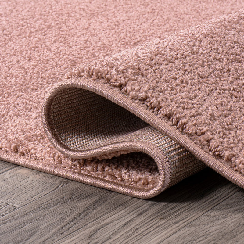 Haze Solid Low-pile Area Rug Pink