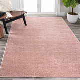 Haze Solid Low-pile Area Rug Pink