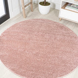 Haze Solid Low-pile Area Rug Pink