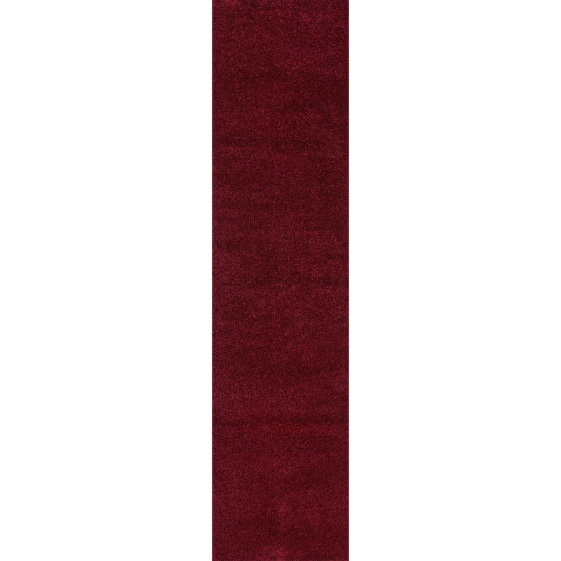 Haze Solid Low-pile Area Rug Dark Red