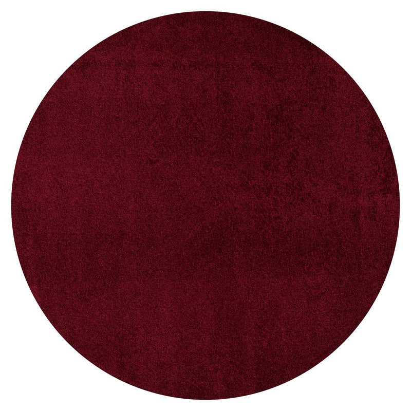 Haze Solid Low-pile Area Rug Dark Red