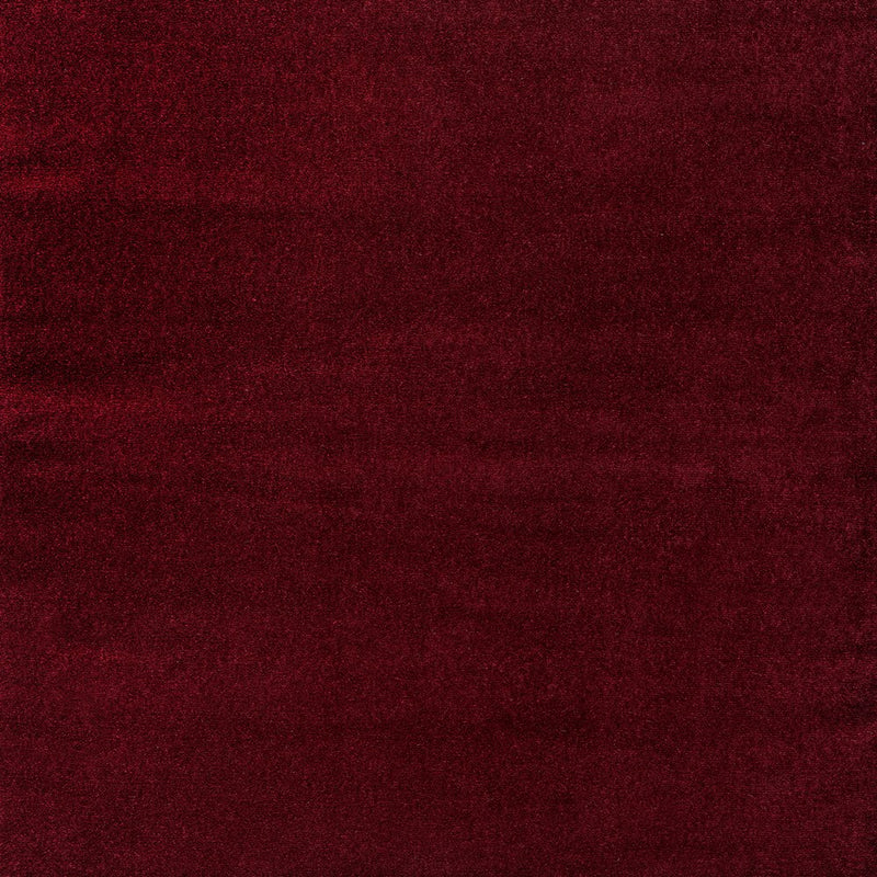 Haze Solid Low-pile Area Rug Dark Red