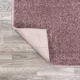 Haze Solid Low-pile Area Rug Light Purple