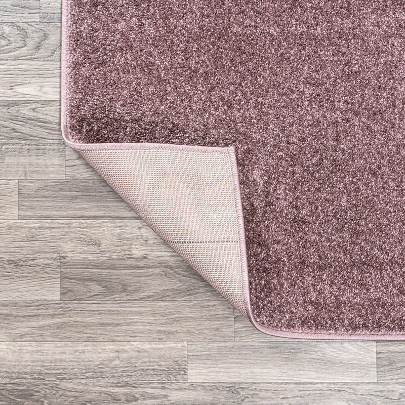 Haze Solid Low-pile Area Rug Light Purple