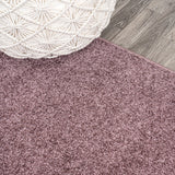 Haze Solid Low-pile Area Rug Light Purple