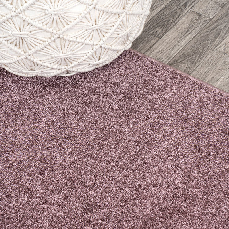 Haze Solid Low-pile Area Rug Light Purple