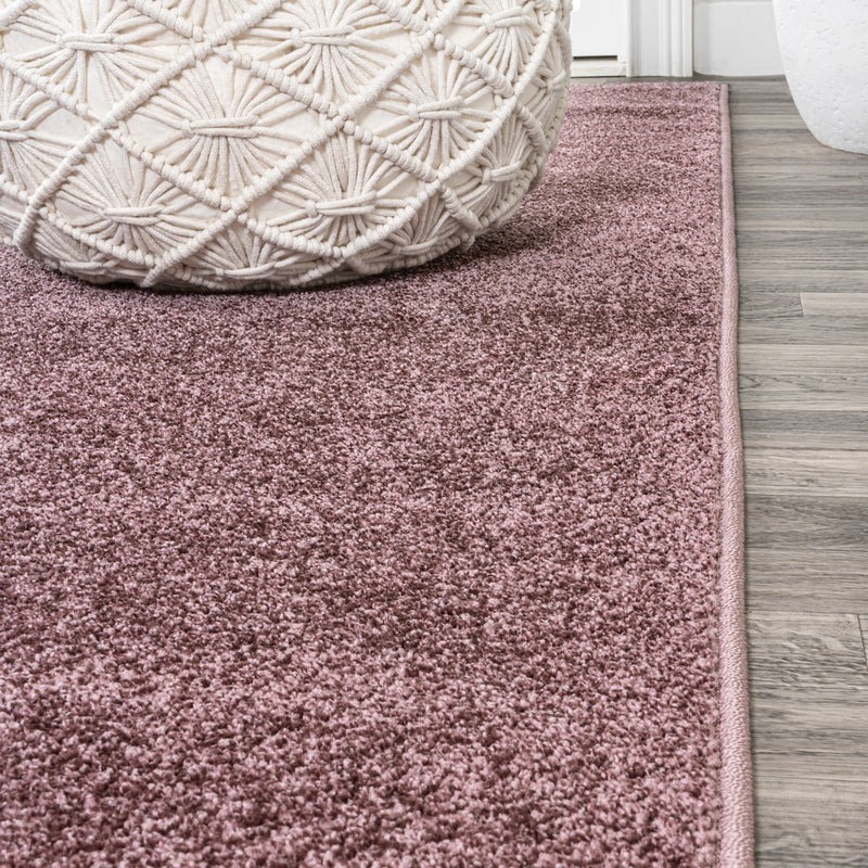 Haze Solid Low-pile Area Rug Light Purple
