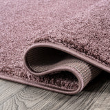 Haze Solid Low-pile Area Rug Light Purple