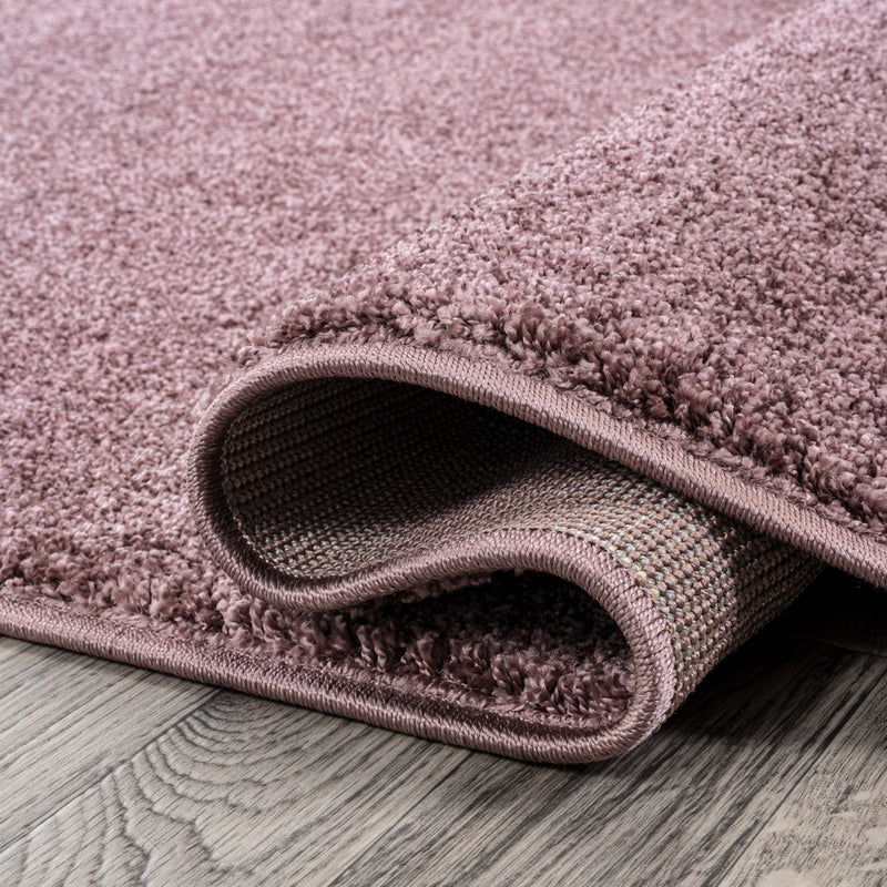 Haze Solid Low-pile Area Rug Light Purple