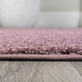 Haze Solid Low-pile Area Rug Light Purple