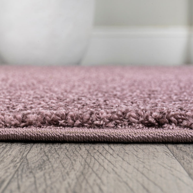 Haze Solid Low-pile Area Rug Light Purple