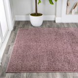 Haze Solid Low-pile Area Rug Light Purple