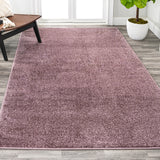 Haze Solid Low-pile Area Rug Light Purple