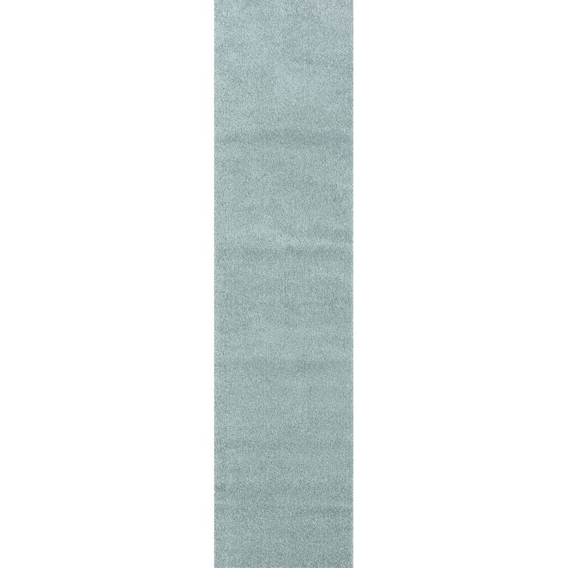 Haze Solid Low-pile Area Rug Light Blue