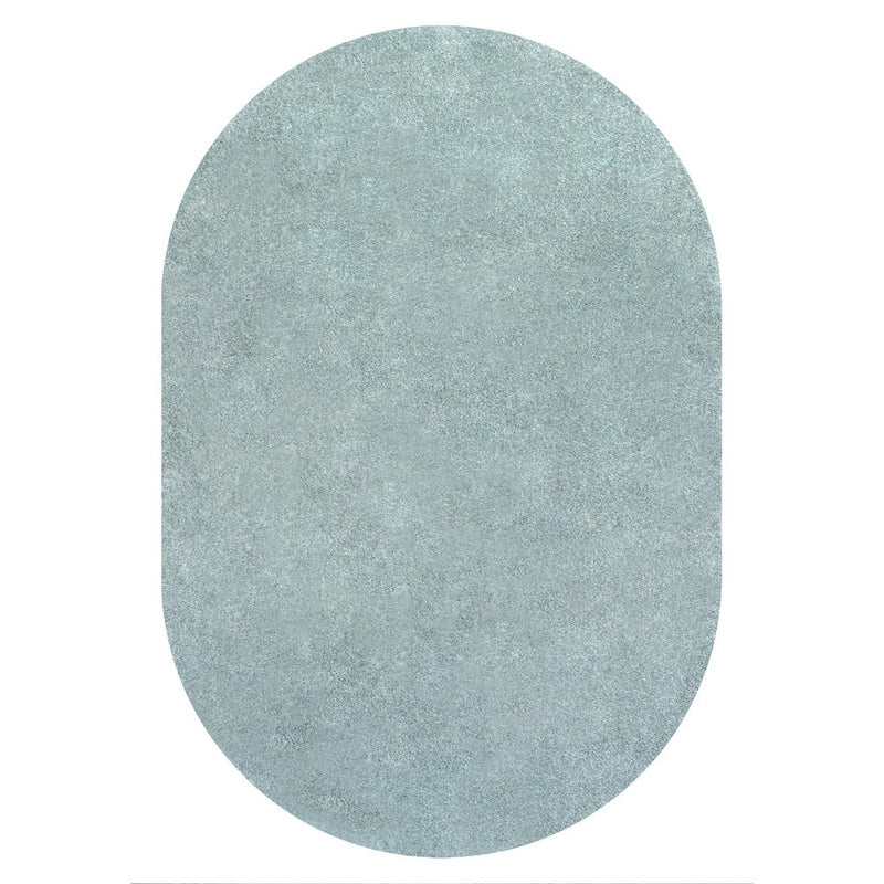 Haze Solid Low-pile Area Rug Light Blue