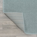 Haze Solid Low-pile Area Rug Light Blue