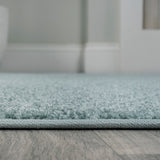 Haze Solid Low-pile Area Rug Light Blue