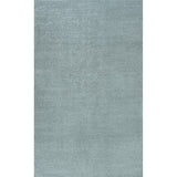 Haze Solid Low-pile Area Rug Light Blue