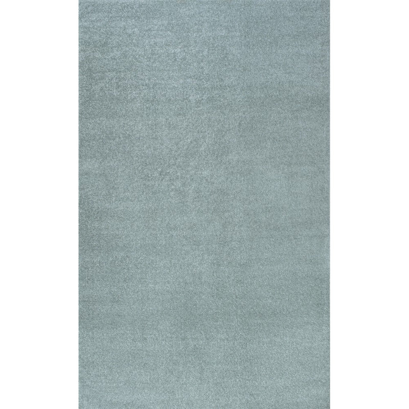 Haze Solid Low-pile Area Rug Light Blue