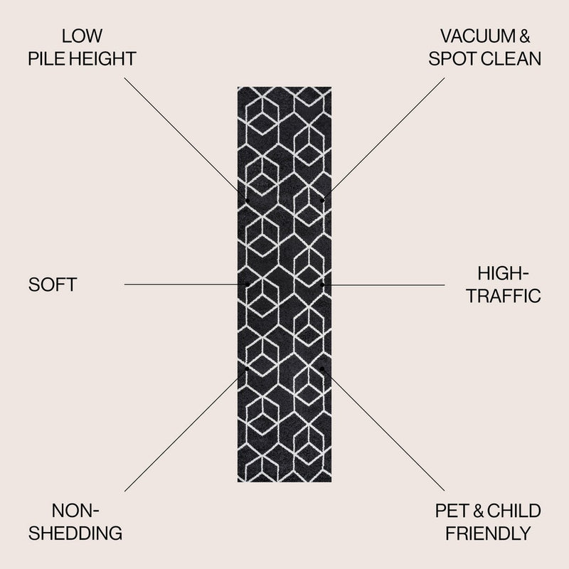 Tumbling Blocks Modern Geometric Area Rug 2