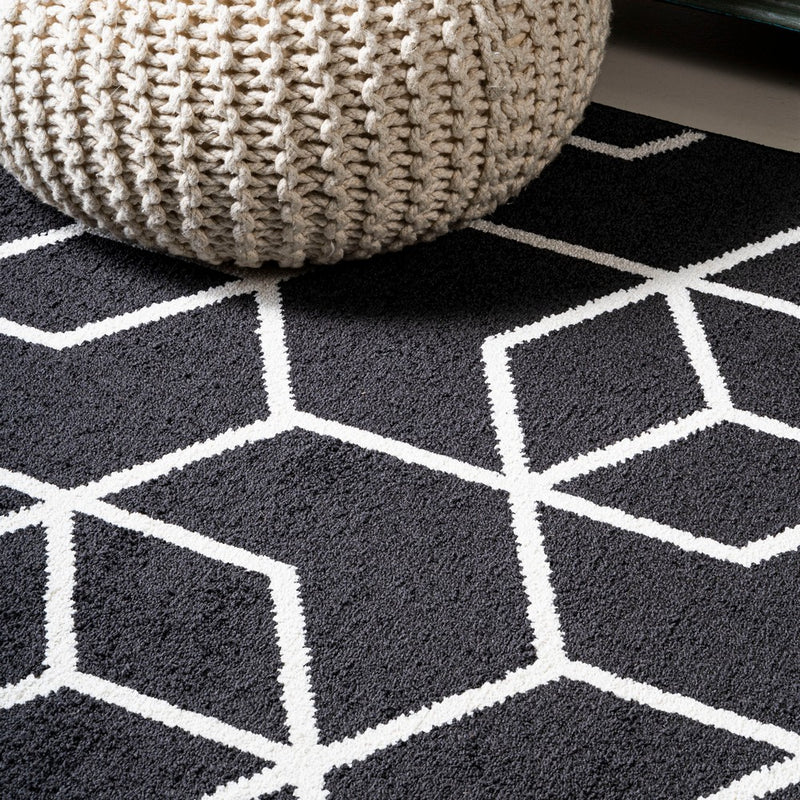Tumbling Blocks Modern Geometric Area Rug