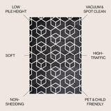 Tumbling Blocks Modern Geometric Area Rug