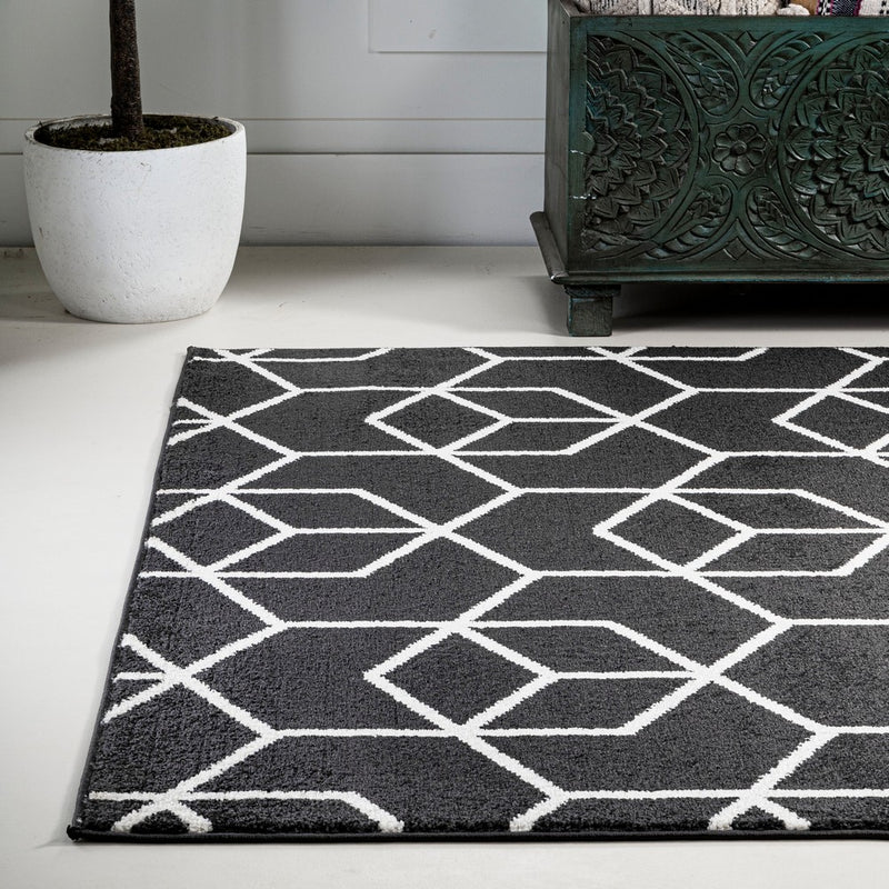 Tumbling Blocks Modern Geometric Area Rug