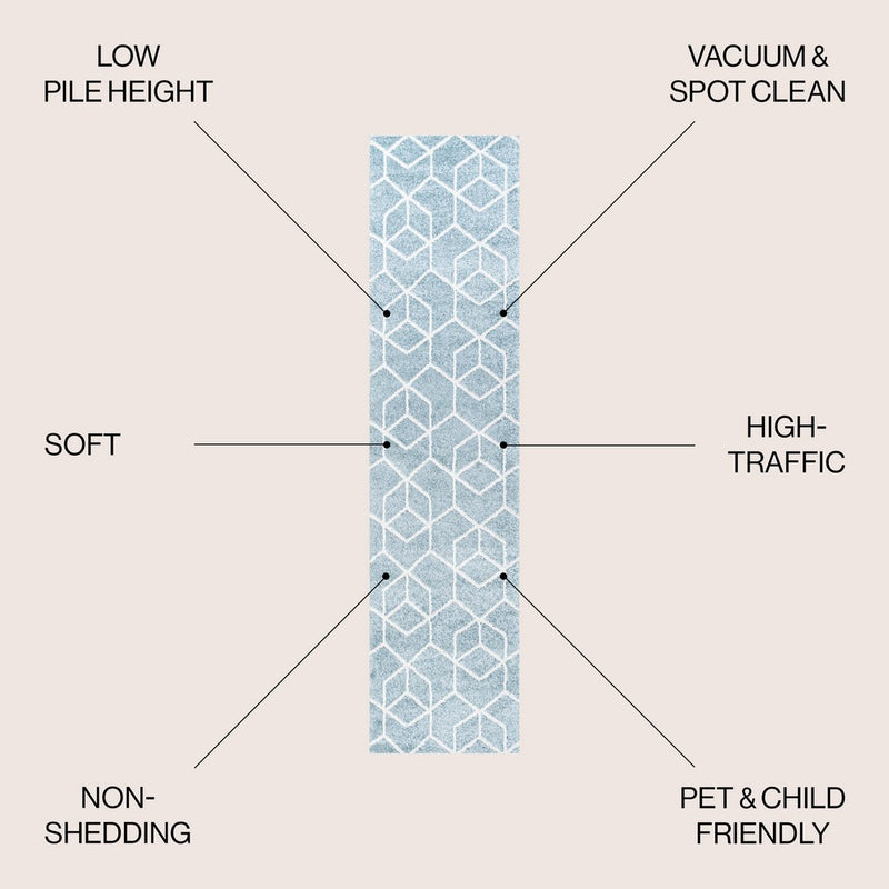 Tumbling Blocks Modern Geometric Area Rug 2