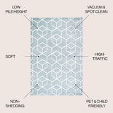 Tumbling Blocks Modern Geometric Area Rug