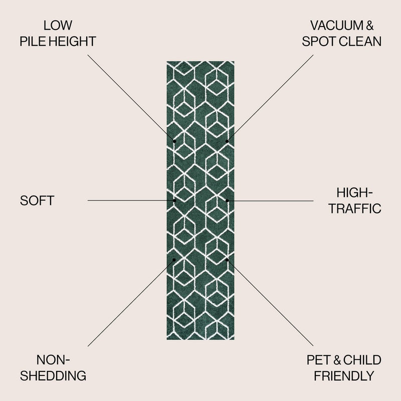 Tumbling Blocks Modern Geometric Area Rug 2