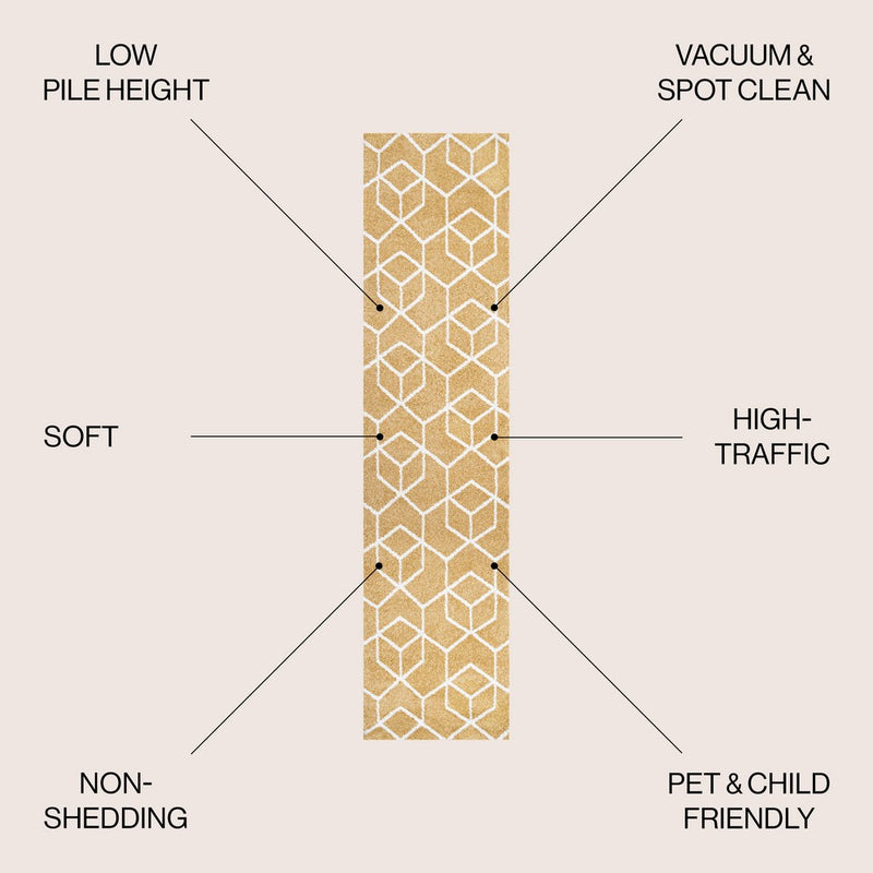 Tumbling Blocks Modern Geometric Area Rug 2