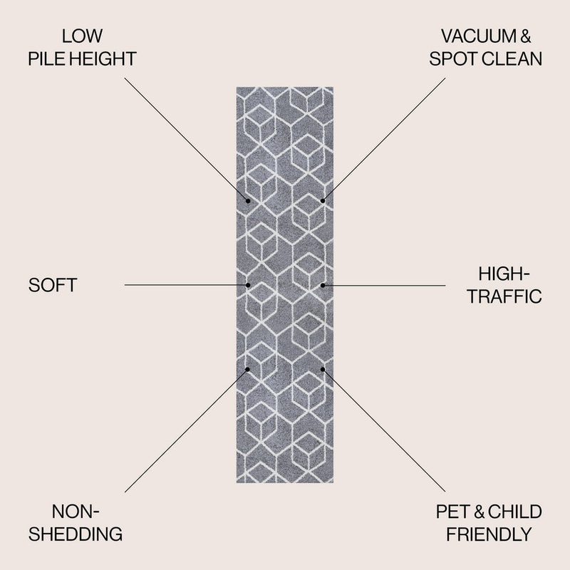 Tumbling Blocks Modern Geometric Area Rug 2