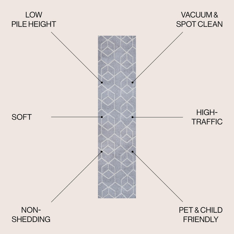 Tumbling Blocks Modern Geometric Area Rug 2