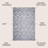 Tumbling Blocks Modern Geometric Area Rug 2