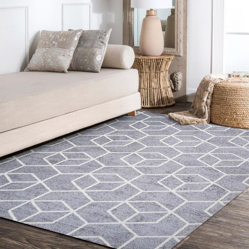 Tumbling Blocks Modern Geometric Area Rug 2