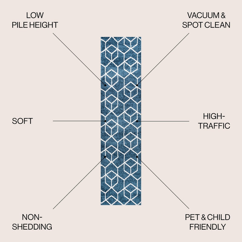 Tumbling Blocks Modern Geometric Area Rug 2