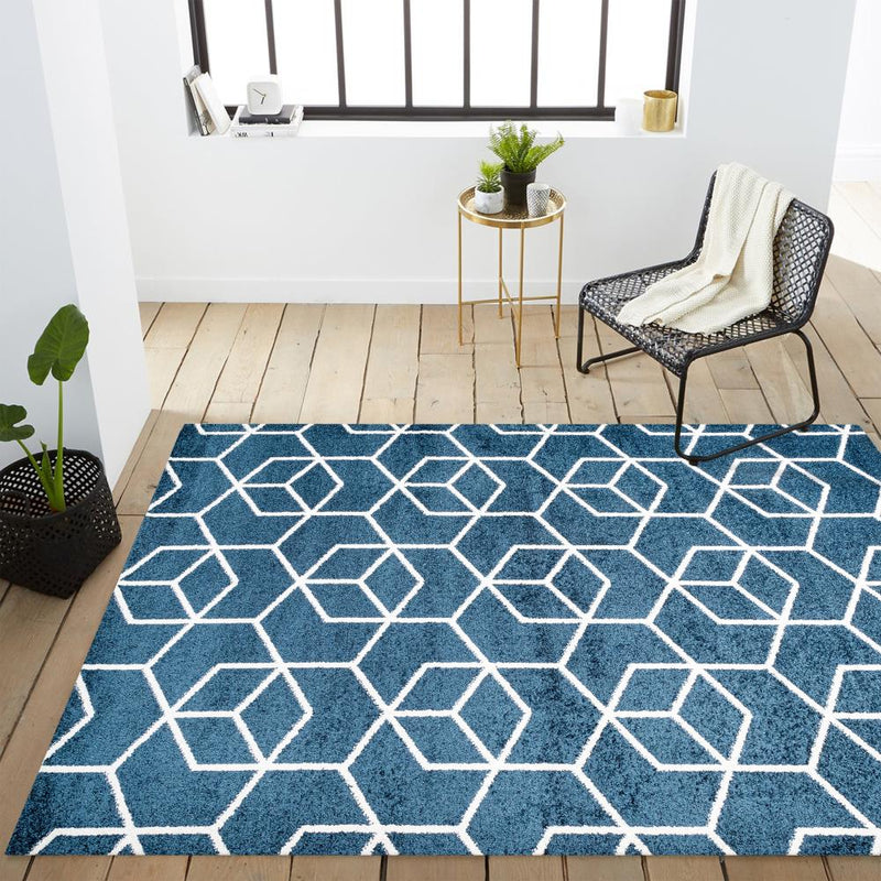 Tumbling Blocks Modern Geometric Area Rug 2