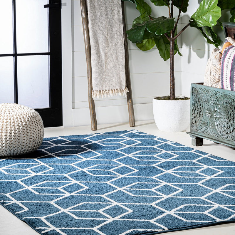 Tumbling Blocks Modern Geometric Area Rug 2