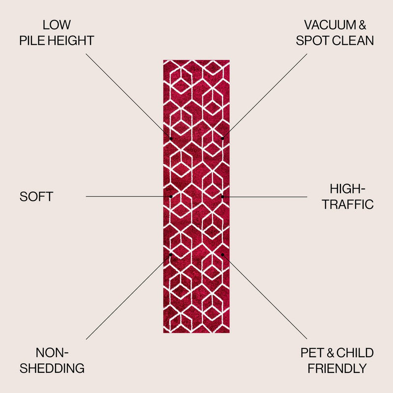 Tumbling Blocks Modern Geometric Area Rug 2