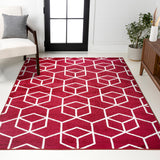 Tumbling Blocks Modern Geometric Area Rug 2
