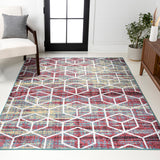 Tumbling Blocks Modern Geometric Area Rug 2