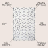 Tumbling Blocks Modern Geometric Area Rug 2