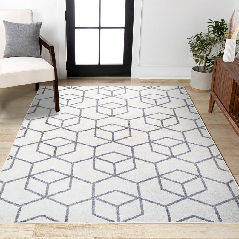 Tumbling Blocks Modern Geometric Area Rug 2