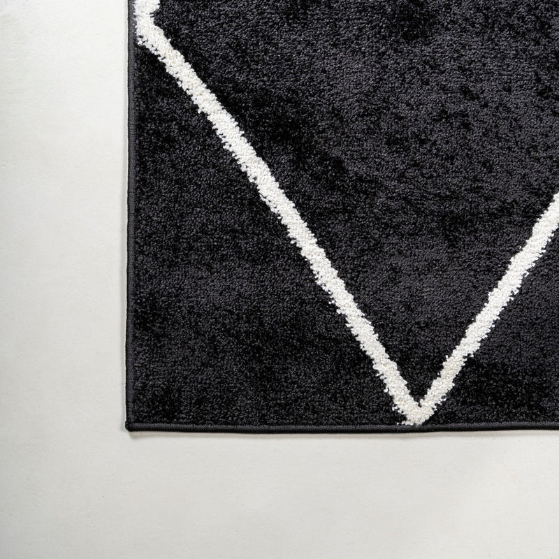 Cole Minimalist Diamond Trellis Area Rug