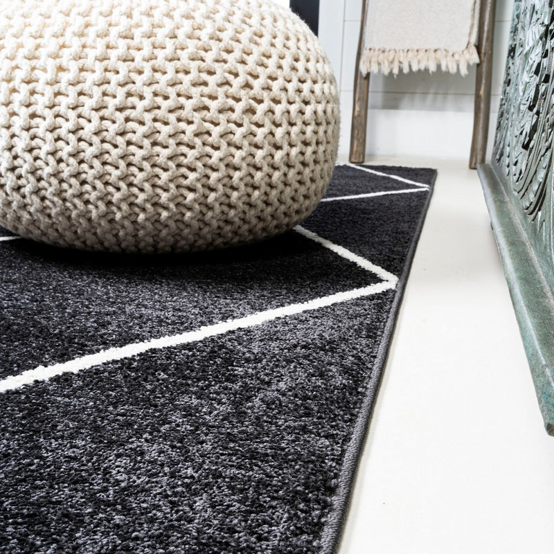 Cole Minimalist Diamond Trellis Area Rug