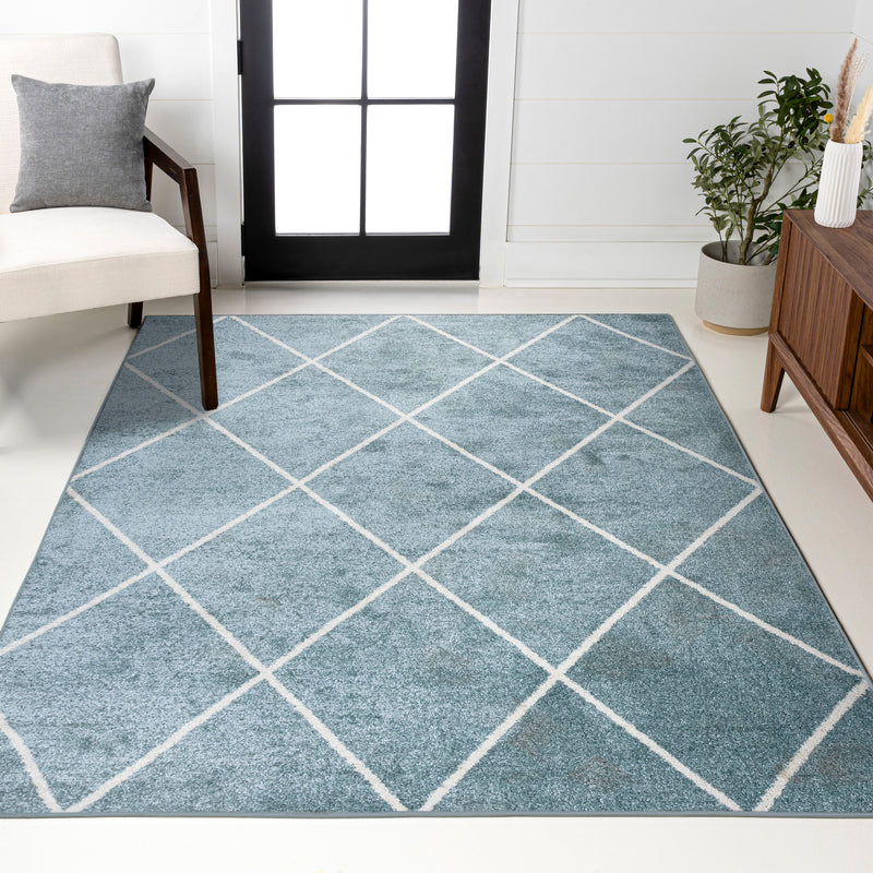 Cole Minimalist Diamond Trellis Area Rug