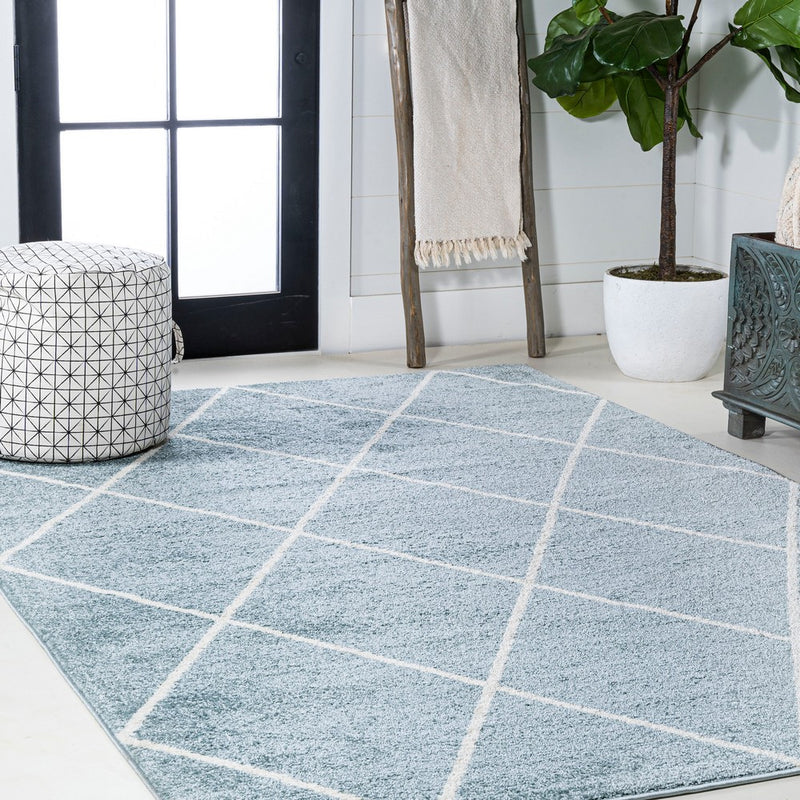 Cole Minimalist Diamond Trellis Area Rug