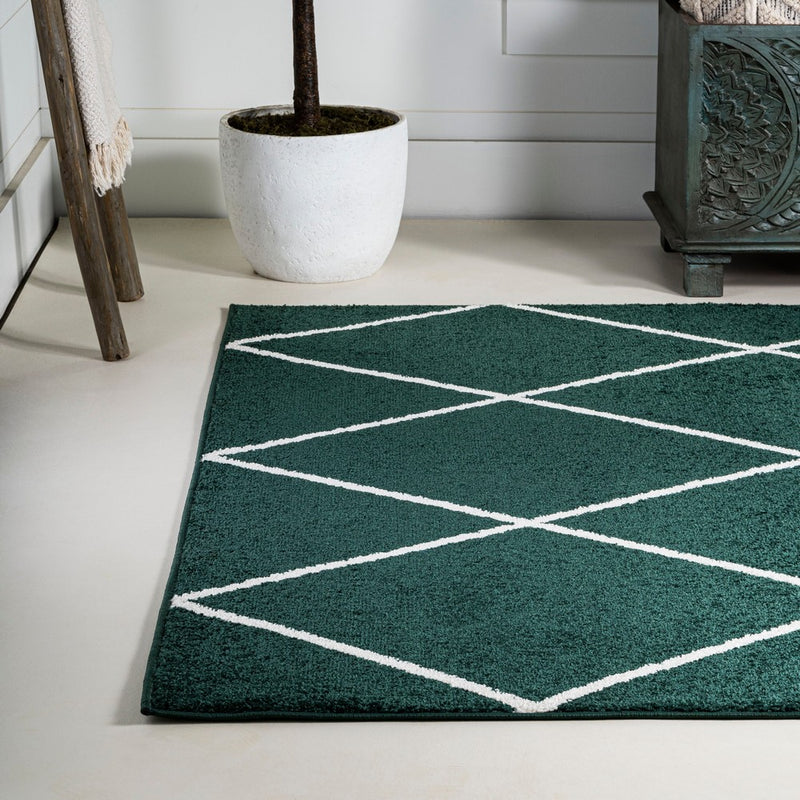 Cole Minimalist Diamond Trellis Area Rug